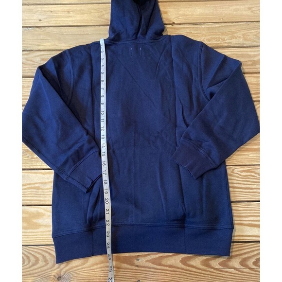 NWT Gap Logo Hoodie Sweatshirt Size XXL (14-16) Boy’s Navy - Picture 6 of 9